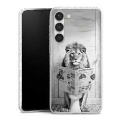 Silikon Glitter Case transparent-silber