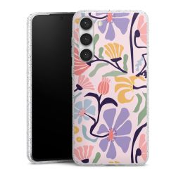 Silikon Glitter Case transparent-silber