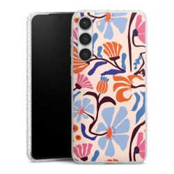 Silikon Glitter Case transparent-silber