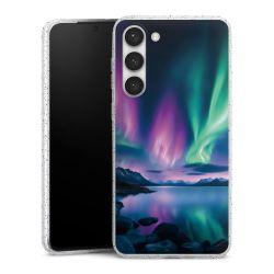 Silikon Glitter Case transparent-silber