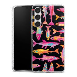 Silikon Glitter Case transparent-silber