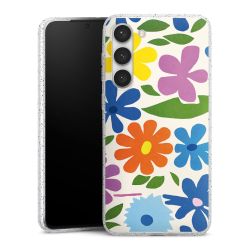 Silikon Glitter Case transparent-silber