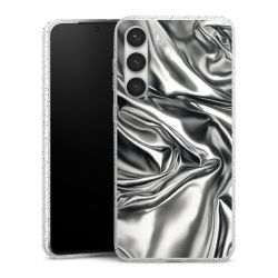 Silikon Glitter Case transparent-silber