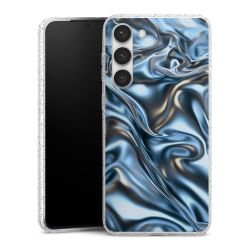 Silikon Glitter Case transparent-silber