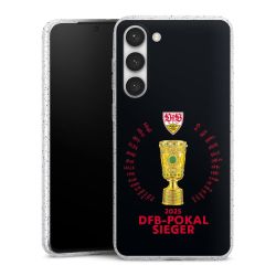 Silikon Glitter Case transparent-silber