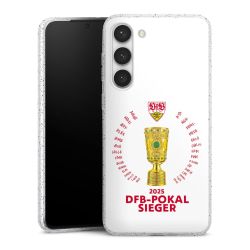 Silikon Glitter Case transparent-silber