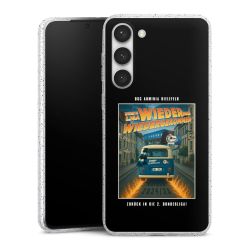 Silikon Glitter Case transparent-silber