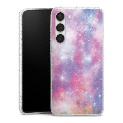 Silikon Glitter Case transparent-silber