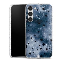 Silikon Glitter Case transparent-silber