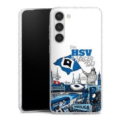 Silikon Glitter Case transparent-silber