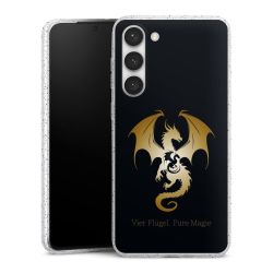 Silikon Glitter Case transparent-silber