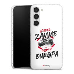 Silikon Glitter Case transparent-silber