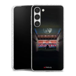 Silikon Glitter Case transparent-silber