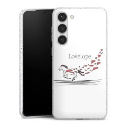 Silikon Glitter Case transparent-silber