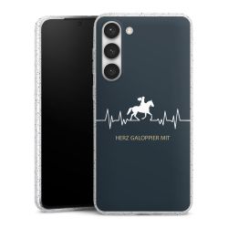 Silikon Glitter Case transparent-silber