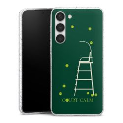 Silikon Glitter Case transparent-silber