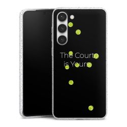 Silikon Glitter Case transparent-silber