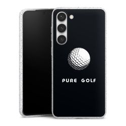 Silikon Glitter Case transparent-silber