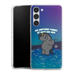 Silikon Glitter Case transparent-silber