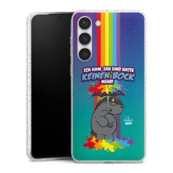 Silikon Glitter Case transparent-silber