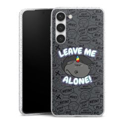 Silikon Glitter Case transparent-silber