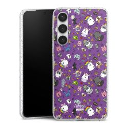 Silikon Glitter Case transparent-silber