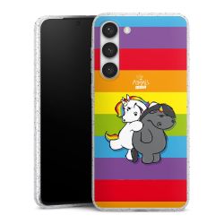 Silikon Glitter Case transparent-silber