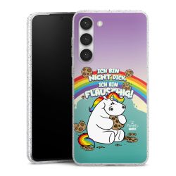 Silikon Glitter Case transparent-silber