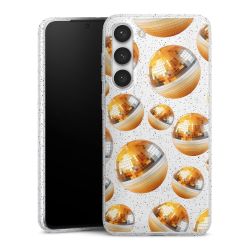 Silikon Glitter Case transparent-silber