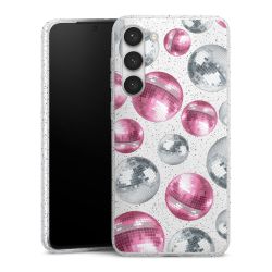 Silikon Glitter Case transparent-silber