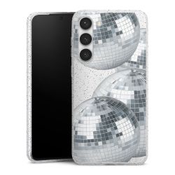 Silikon Glitter Case transparent-silber