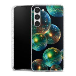 Silikon Glitter Case transparent-silber