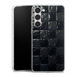 Silikon Glitter Case transparent-silber