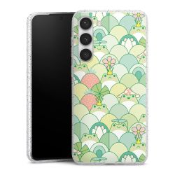 Silikon Glitter Case transparent-silber