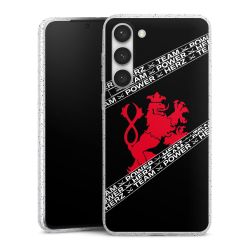 Silikon Glitter Case transparent-silber