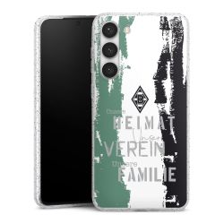 Silikon Glitter Case transparent-silber