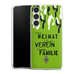 Silikon Glitter Case transparent-silber