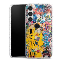 Silikon Glitter Case transparent-silber