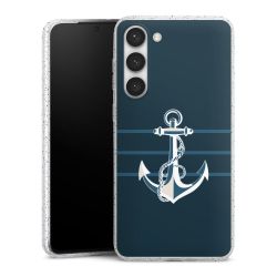 Silikon Glitter Case transparent-silber