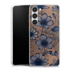 Silikon Glitter Case transparent-silber