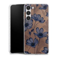 Silikon Glitter Case transparent-silber