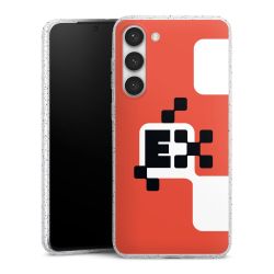 Silikon Glitter Case transparent-silber