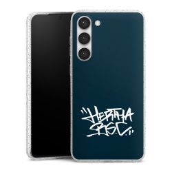 Silikon Glitter Case transparent-silber