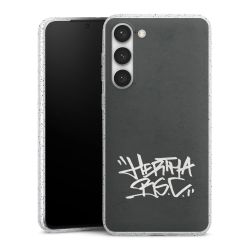 Silikon Glitter Case transparent-silber