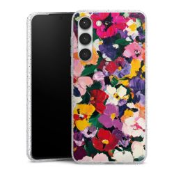 Silikon Glitter Case transparent-silber