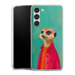 Silikon Glitter Case transparent-silber