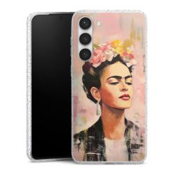 Silikon Glitter Case transparent-silber