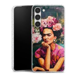 Silikon Glitter Case transparent-silber