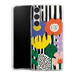 Silikon Glitter Case transparent-silber