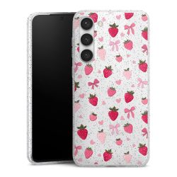 Silikon Glitter Case transparent-silber